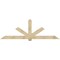 Ekena Millwork Kennewick Rough Sawn Timber Gable Bracket, Douglas Fir, 108"W x 36"H x 4"D x 6"F, 8/12 Pitch GBW108X36X0406KEN00RDF - alternate 1